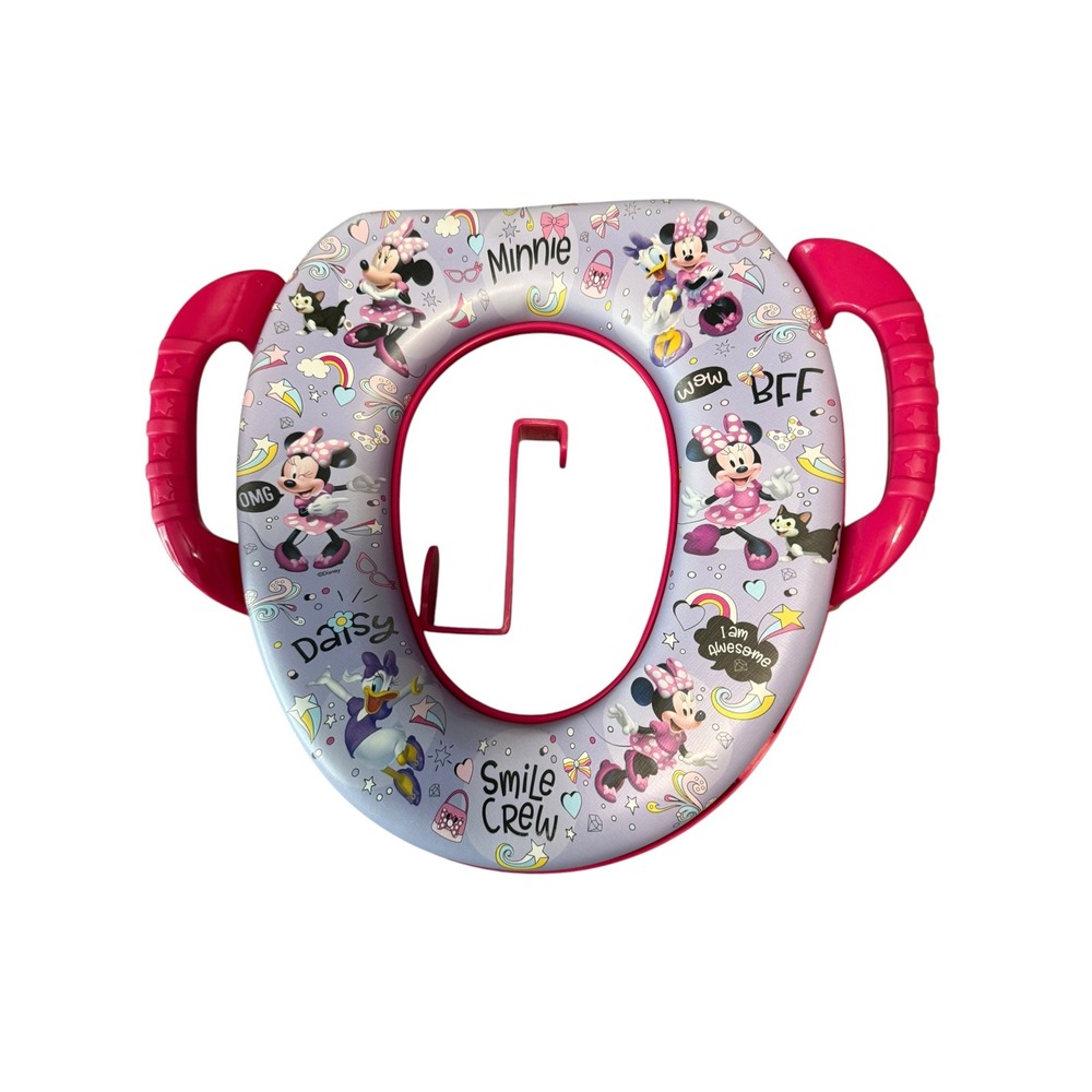 Disney Minnie Mouse Smile Crew Soft Potty Seat with Handles and Hook Pink